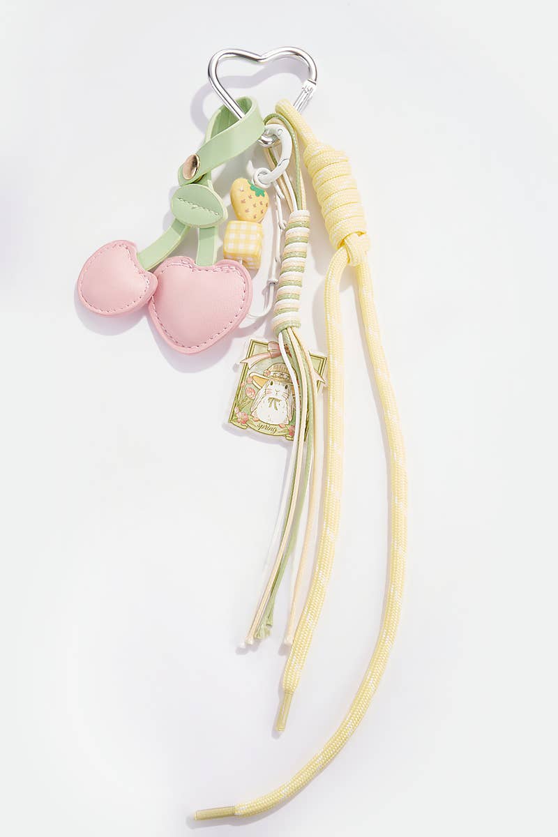 Bag Charm Flowers Yellow