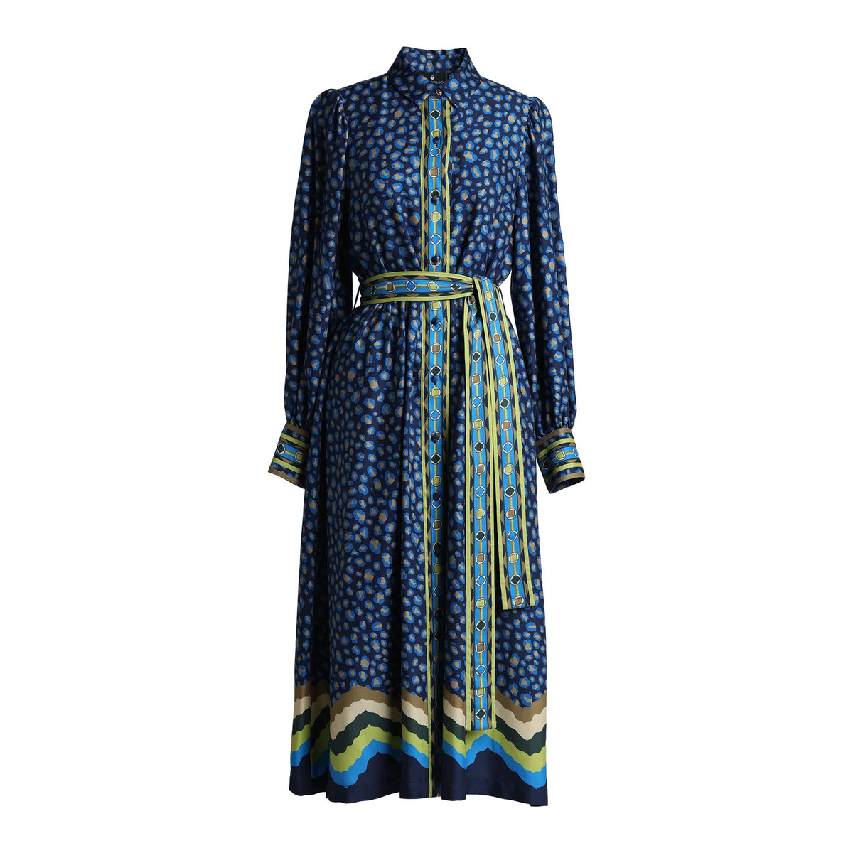 Emily Lovelock Kendal Dress Navy Print