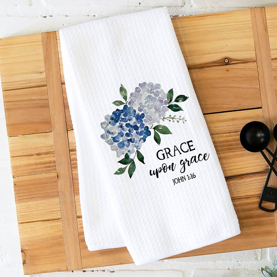 Grace Bible Verse Kitchen Towel