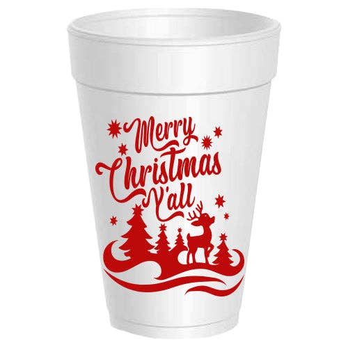 Merry Christmas Y'all Reindeer - 10 pack: Red