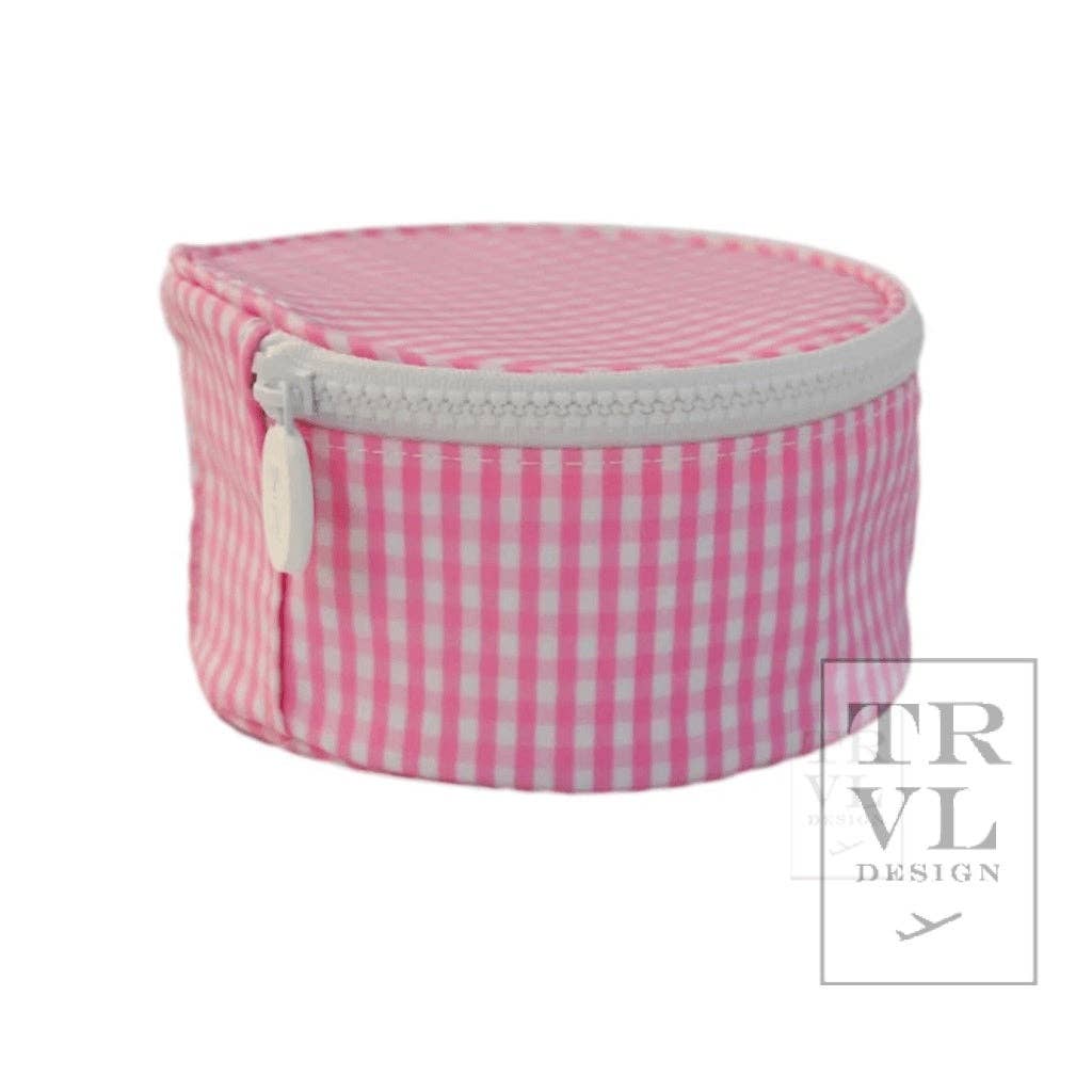 Roundup Jewel Case - Gingham Pink