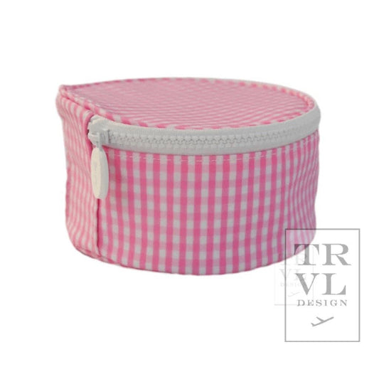 Roundup Jewel Case - Gingham Pink