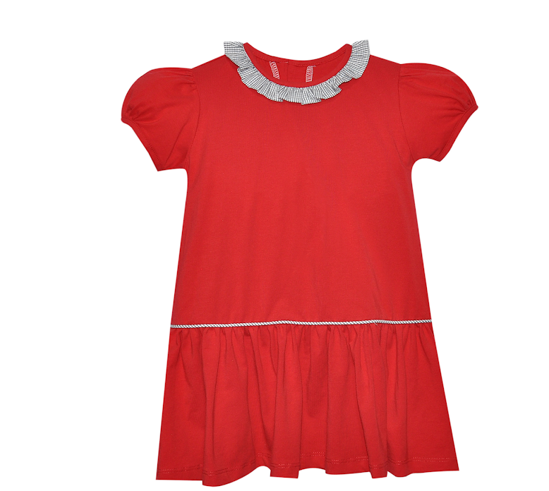Red w/ Black Gingham Knit Dress