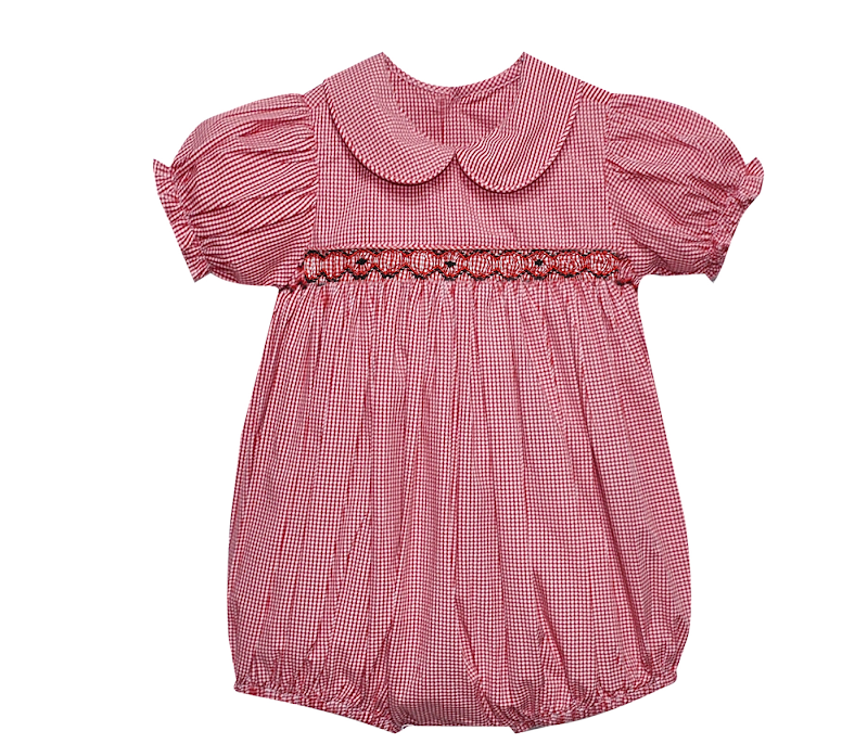 Red/Black Smocked Bubble