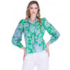 Green/Lavender Floral Top