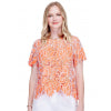 Orange/White Lace Top