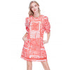 Red Echo Short Sleeve Dress