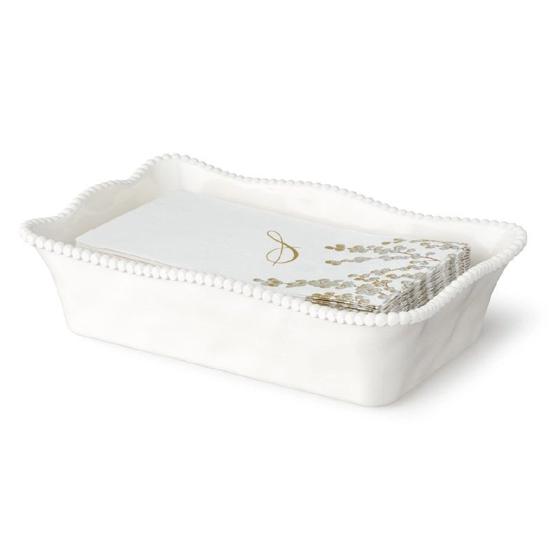 Perlette Cream Melamine Guest Napkin Holder