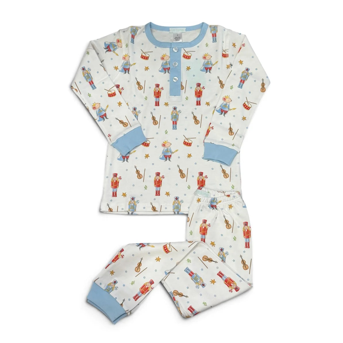 Pima Nutcracker Blue Pajama Set