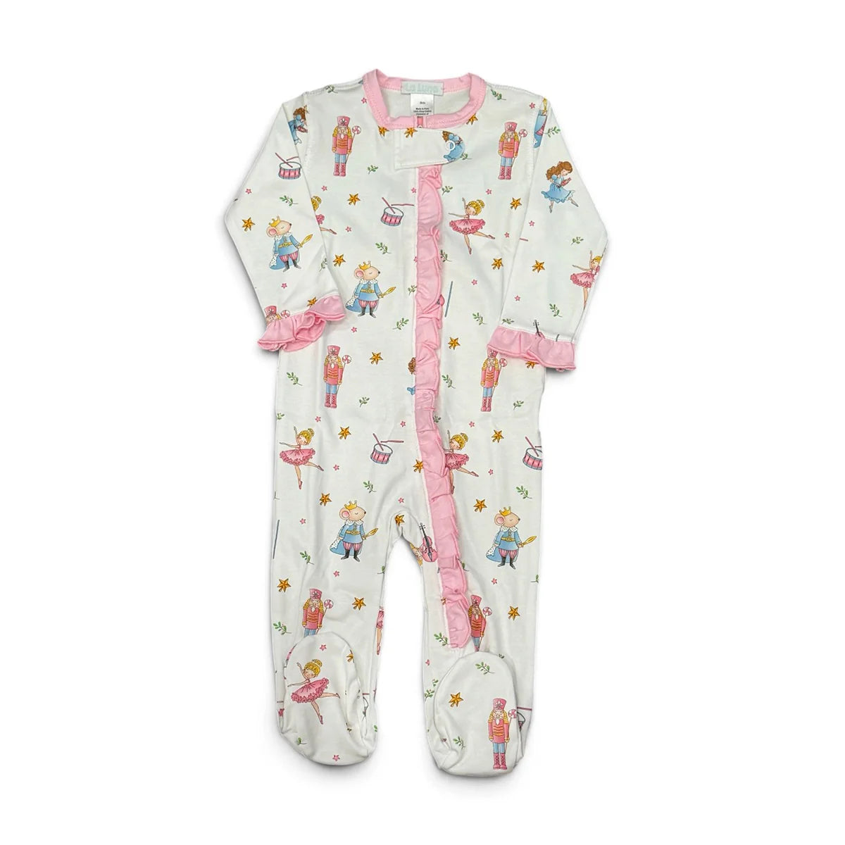 Pima Nutcracker Pink Girl Footies