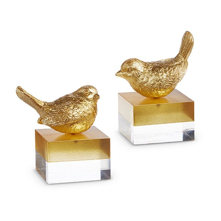 5 Gold Bird on Two Toned Block