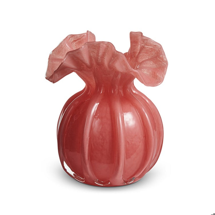6.5 Pink Ruffle Vase