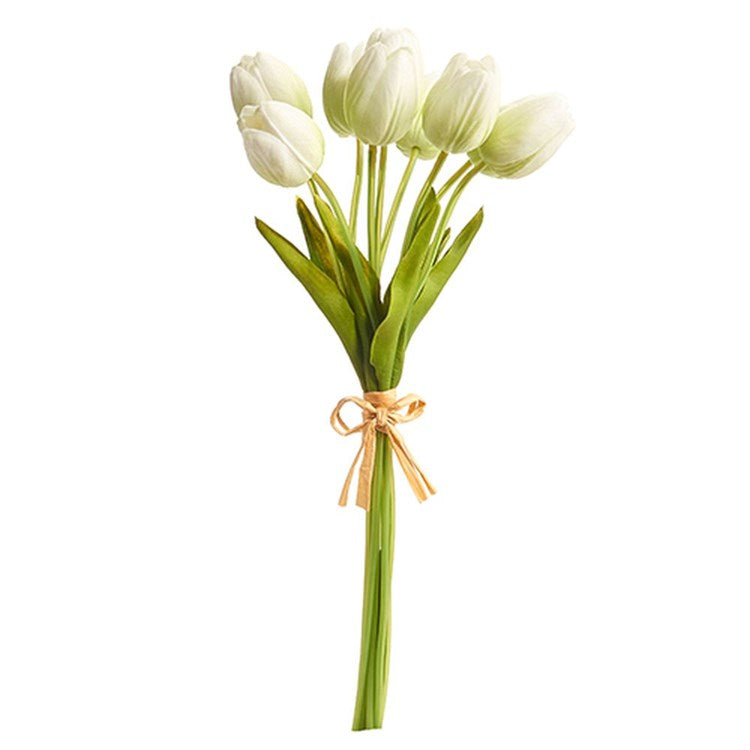15 Real Touch Light Green Tulip Bundle