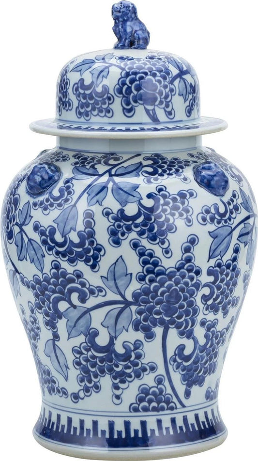 Blue and White Temple Jar