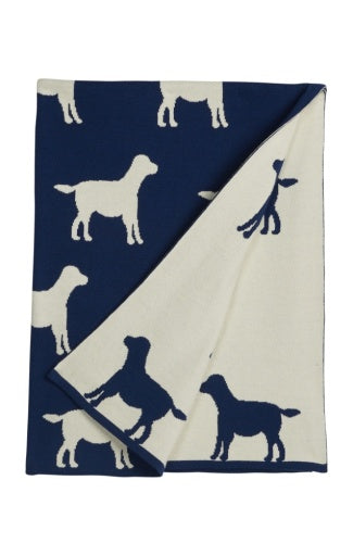 Nursery Blanket - Navy Lab