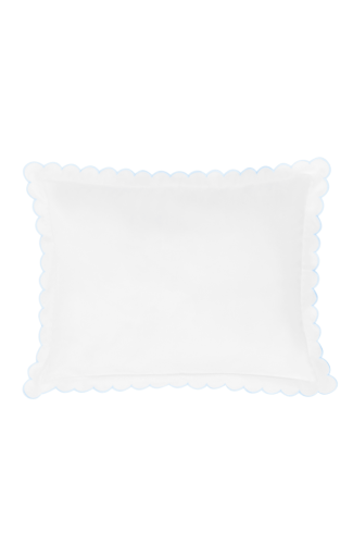 Scallop Baby Pillowcase - Sky