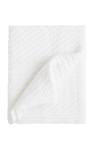 Cable Knit Blanket - White