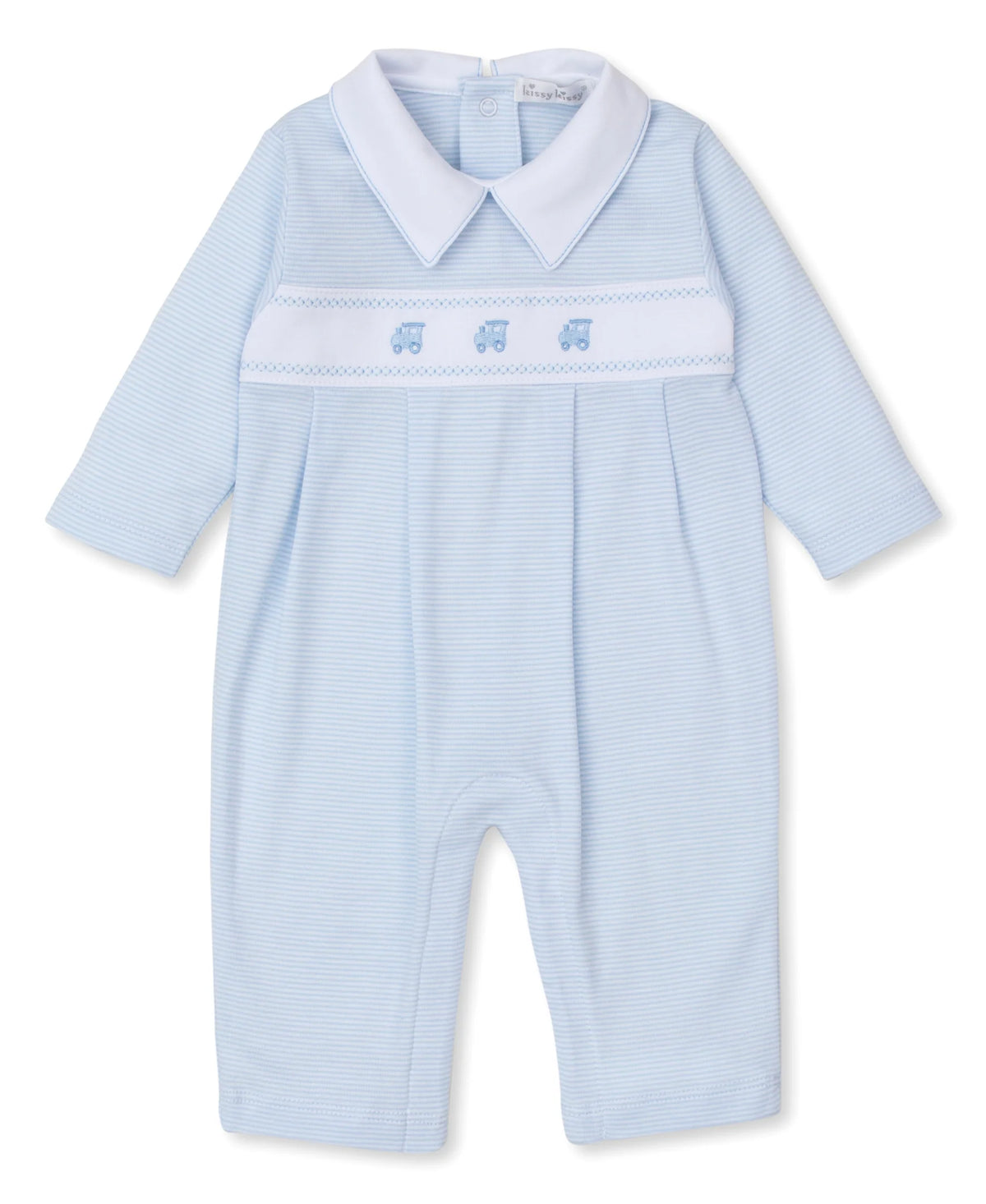 Blue Stripe Classic Treasures Long Playsuit w/Train
