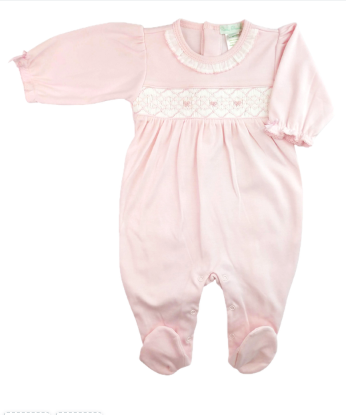 Bows Smocked Footie