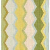 Safety Net Handwoven Wool Rug Green