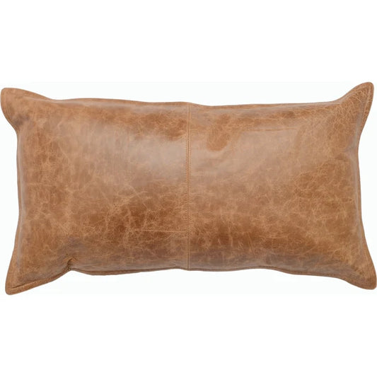 Leather Sandstorm Taupe 14x26 Pillow